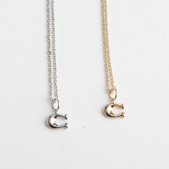 BRAND NEW COACH SIGNATURE C SILVER NECKLACE - Picture 3 of 9